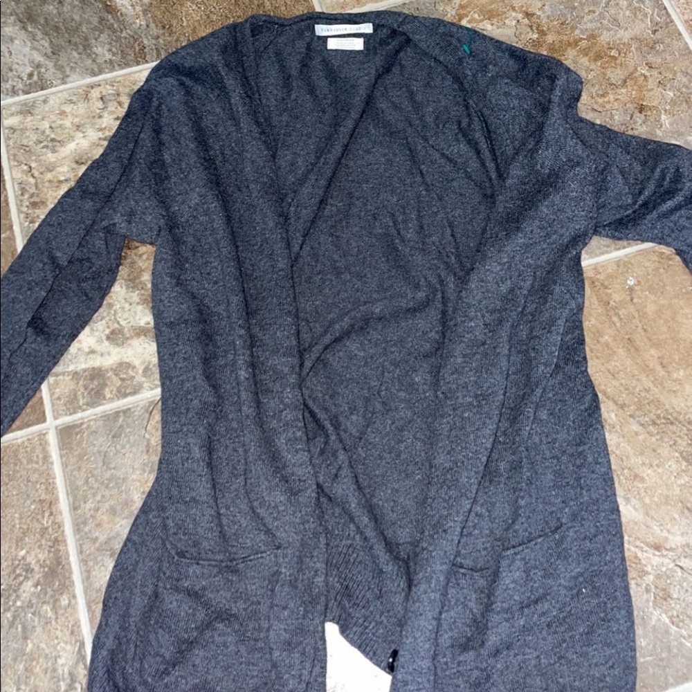Gray button up cardigan